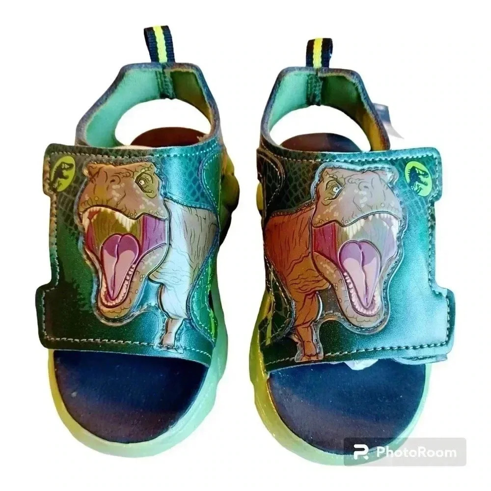 Jurassic World Little Boys Light Up Sandals-7